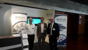 ENOVAL coordinator, chief engineer and SP4 leader at MTU booth at DLRK 2016 - no image description is available -
